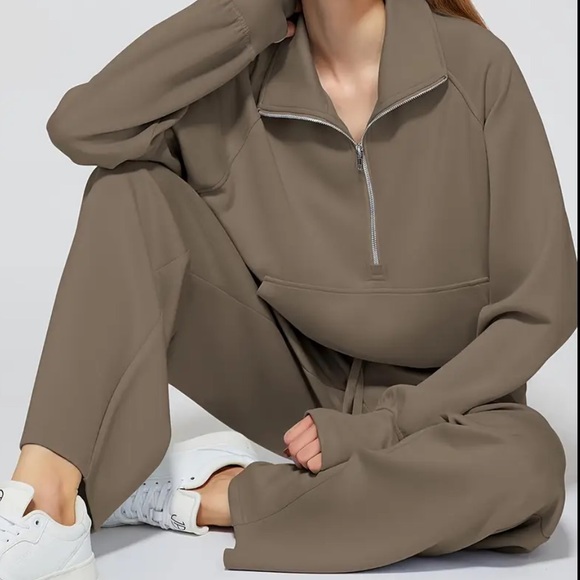 NWT TEMU 2 PC. MATCHING LOUNGEWEAR SET, SIZE SMALL, TAN - Picture 4 of 12